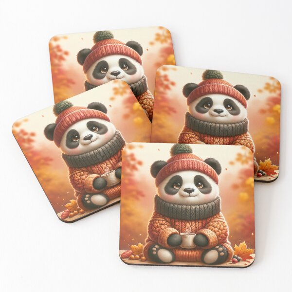 Artikelvorschau, Niedlicher Panda trinkt Kakao im Herbst entworfen und verkauft von derickorense.