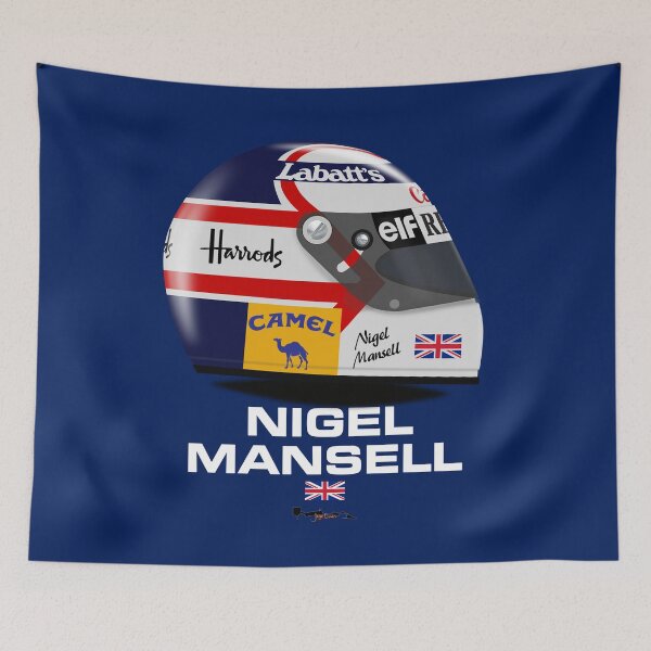 Item preview, Nigel Mansell - 1992 Williams Renault helmet designed and sold by JageOwen.