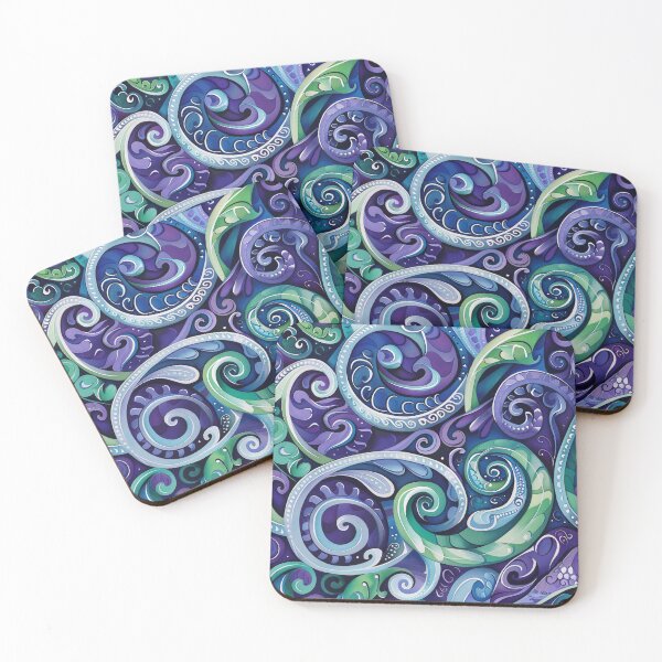 Item preview, New Zealand Paua Māori Pattern Koru Design 2 designed and sold by GrinGalore.