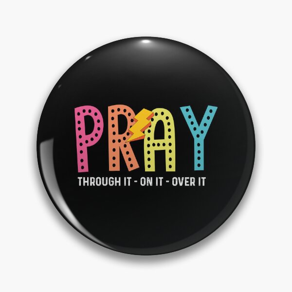 Item preview, Pray On It Pray Over It Pray Through It, Pray On It, Glitter Christian, Bright Doodle, Dalmatian Dots, Groovy Mama designed and sold by VerdePlantTees.