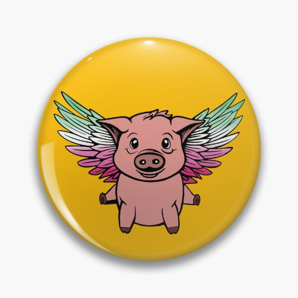 Item preview, Cute Abrosexual Flying Pig with Pride Flag Wings , Kawaii Abrosexual Flying Pig Design designed and sold by Travelslightly.