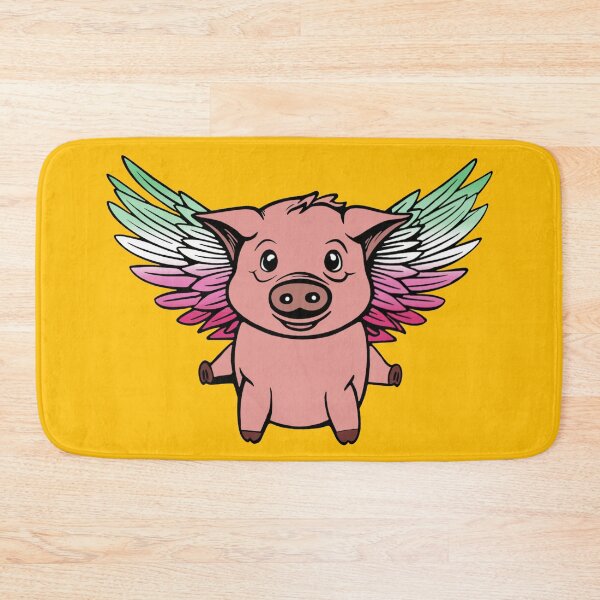 Item preview, Cute Abrosexual Flying Pig with Pride Flag Wings , Kawaii Abrosexual Flying Pig Design designed and sold by Travelslightly.