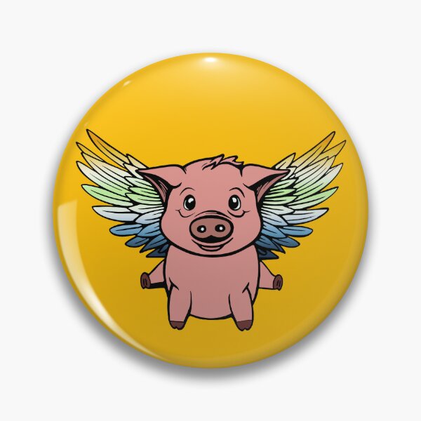 Item preview, Cute AroAce Agender Flying Pig with Pride Flag Wings , Kawaii AroAce Agender Flying Pig Design designed and sold by Travelslightly.