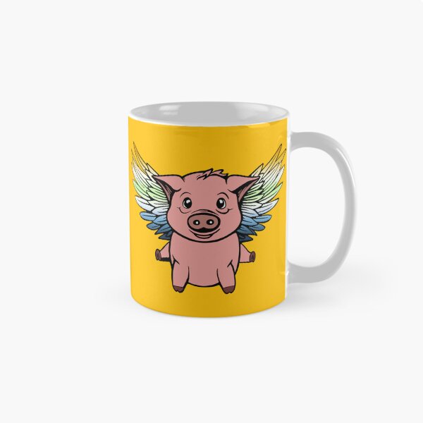 Item preview, Cute AroAce Agender Flying Pig with Pride Flag Wings , Kawaii AroAce Agender Flying Pig Design designed and sold by Travelslightly.