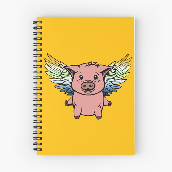Item preview, Cute AroAce Agender Flying Pig with Pride Flag Wings , Kawaii AroAce Agender Flying Pig Design designed and sold by Travelslightly.