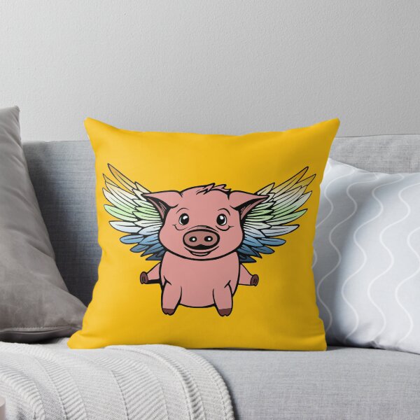 Item preview, Cute AroAce Agender Flying Pig with Pride Flag Wings , Kawaii AroAce Agender Flying Pig Design designed and sold by Travelslightly.