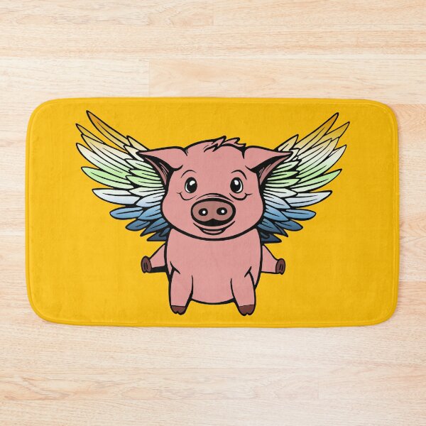 Item preview, Cute AroAce Agender Flying Pig with Pride Flag Wings , Kawaii AroAce Agender Flying Pig Design designed and sold by Travelslightly.