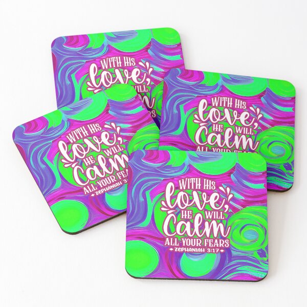 Item preview,  Bible Verses For Healing - Zephaniah 3:17  - Preppy Swirling Floral Painting designed and sold by SpartanDStore.