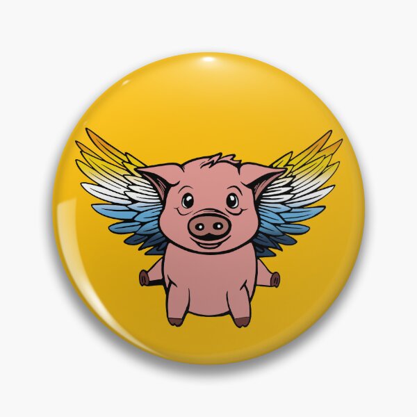 Item preview, Cute AroAce Flying Pig with Pride Flag Wings , Kawaii AroAce Flying Pig Design designed and sold by Travelslightly.