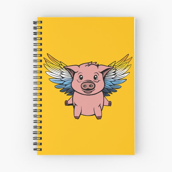 Item preview, Cute AroAce Flying Pig with Pride Flag Wings , Kawaii AroAce Flying Pig Design designed and sold by Travelslightly.