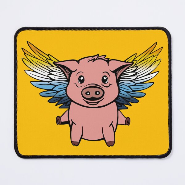 Item preview, Cute AroAce Flying Pig with Pride Flag Wings , Kawaii AroAce Flying Pig Design designed and sold by Travelslightly.