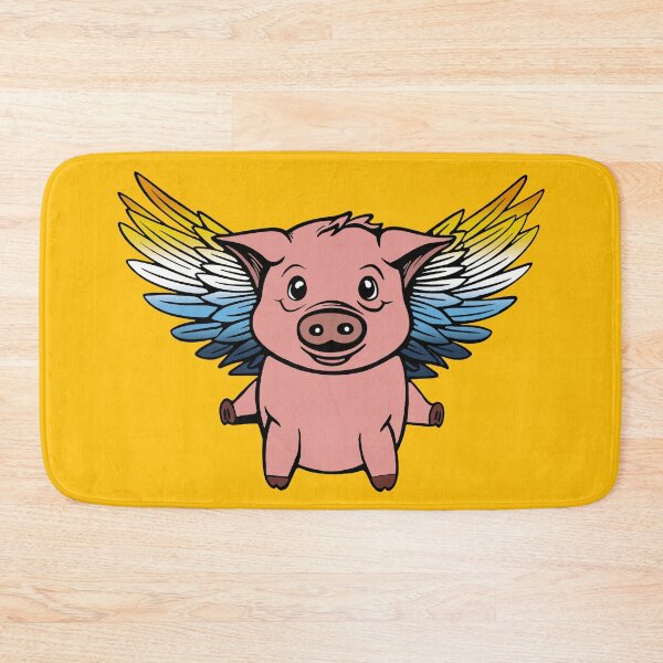 Item preview, Cute AroAce Flying Pig with Pride Flag Wings , Kawaii AroAce Flying Pig Design designed and sold by Travelslightly.