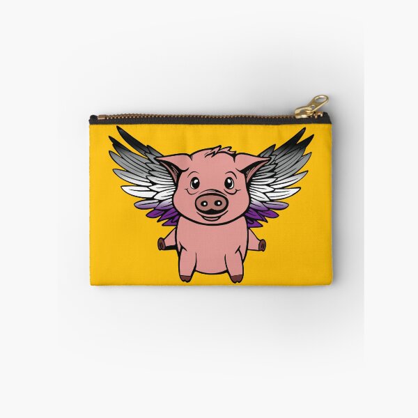 Item preview, Cute Asexual Flying Pig with Pride Flag Wings , Kawaii Ace Flying Pig Design designed and sold by Travelslightly.