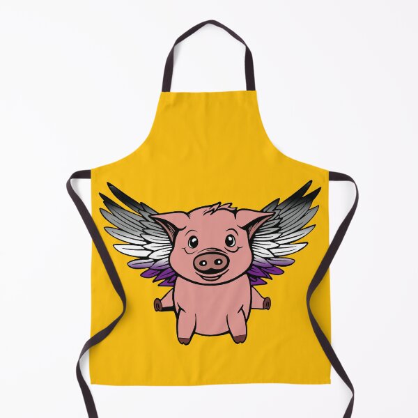 Item preview, Cute Asexual Flying Pig with Pride Flag Wings , Kawaii Ace Flying Pig Design designed and sold by Travelslightly.