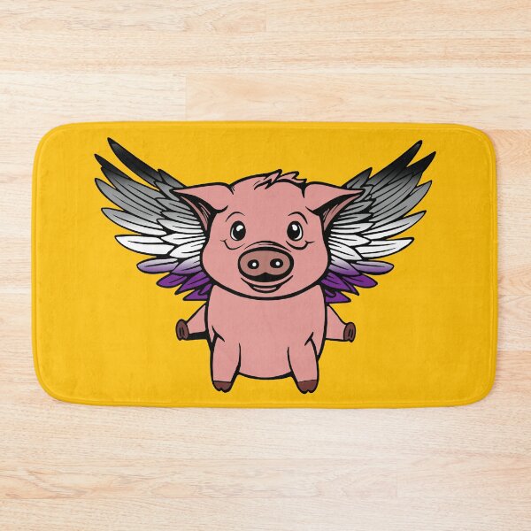 Item preview, Cute Asexual Flying Pig with Pride Flag Wings , Kawaii Ace Flying Pig Design designed and sold by Travelslightly.