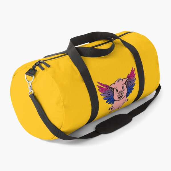Item preview, Cute Bisexual Flying Pig with Pride Flag Wings, Kawaii Bi Flying Pig Design designed and sold by Travelslightly.