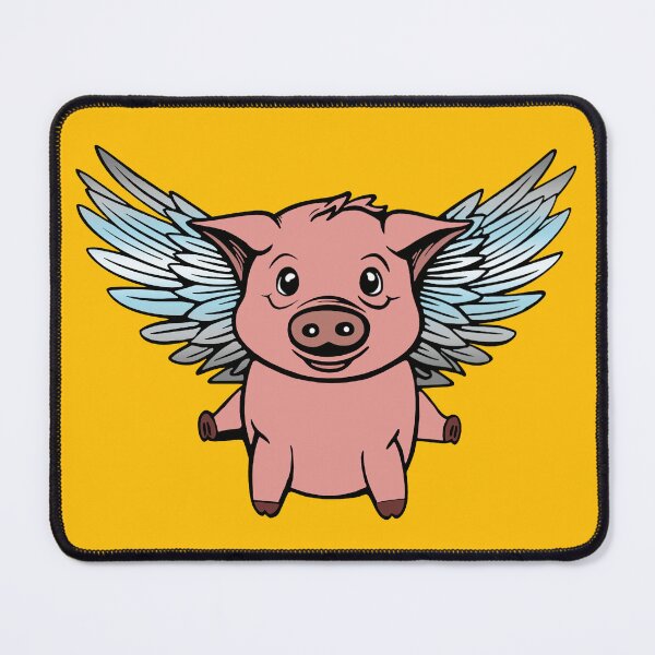 Item preview, Cute Demiboy Flying Pig with Pride Flag Wings, Kawaii Demiboy Flying Pig Design designed and sold by Travelslightly.
