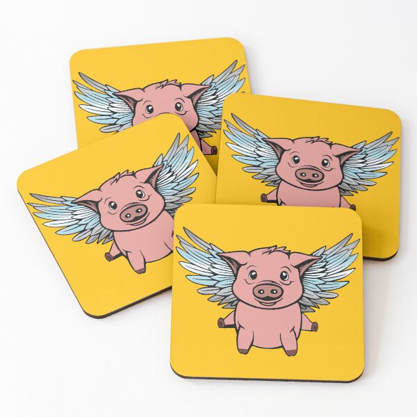Item preview, Cute Demiboy Flying Pig with Pride Flag Wings, Kawaii Demiboy Flying Pig Design designed and sold by Travelslightly.