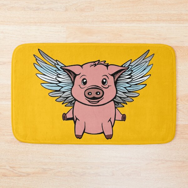 Item preview, Cute Demiboy Flying Pig with Pride Flag Wings, Kawaii Demiboy Flying Pig Design designed and sold by Travelslightly.