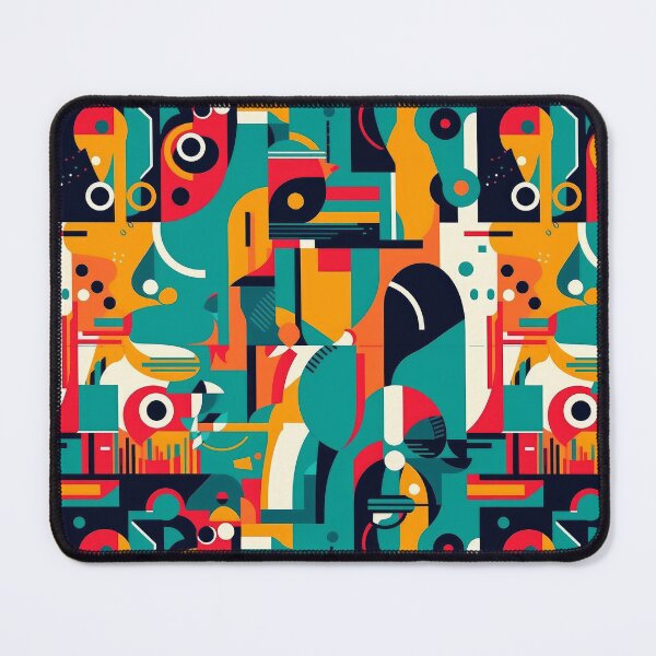 Item preview, Abstract art in the modern style. Geometric shapes of various colors in a retro style. designed and sold by SculpterioShop.