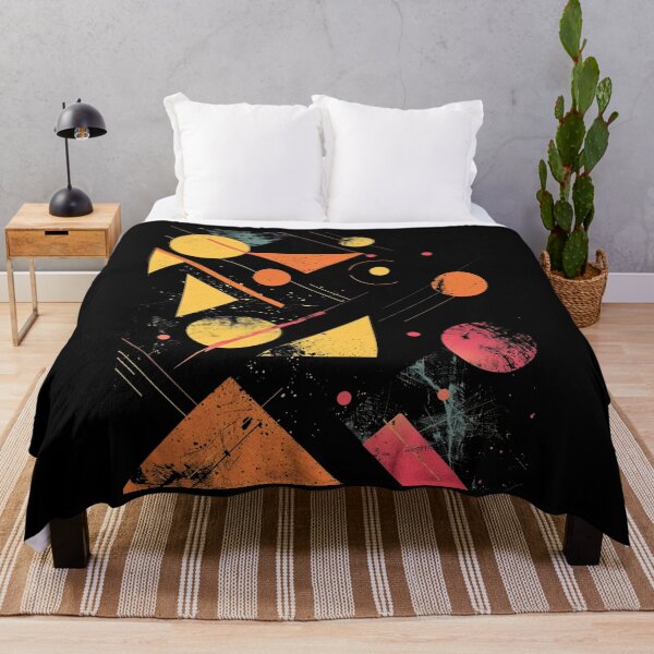 Item preview, retro geometric triangles and circles designed and sold by FluxDesigner.