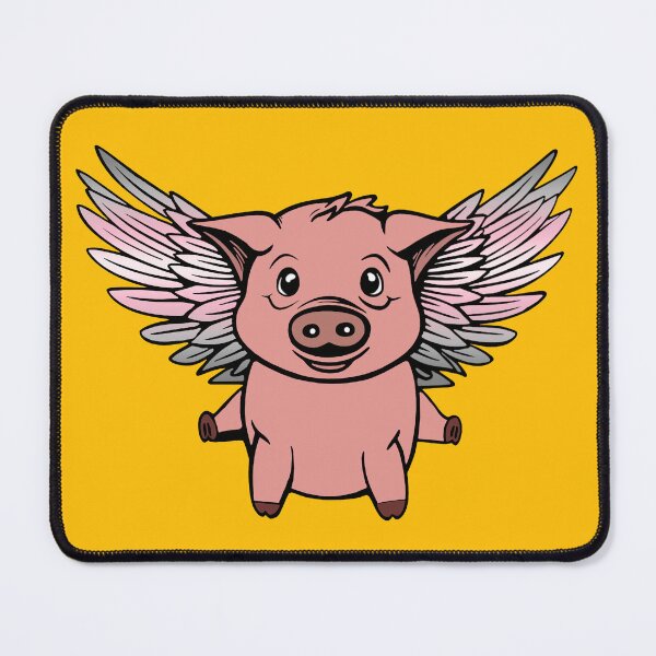 Item preview, Cute Demigirl Flying Pig with Pride Flag Wings, Kawaii Demigirl Flying Pig Design designed and sold by Travelslightly.