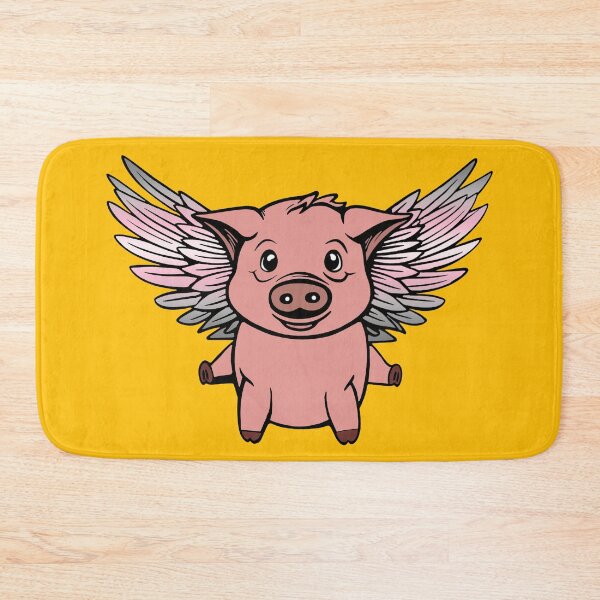 Item preview, Cute Demigirl Flying Pig with Pride Flag Wings, Kawaii Demigirl Flying Pig Design designed and sold by Travelslightly.