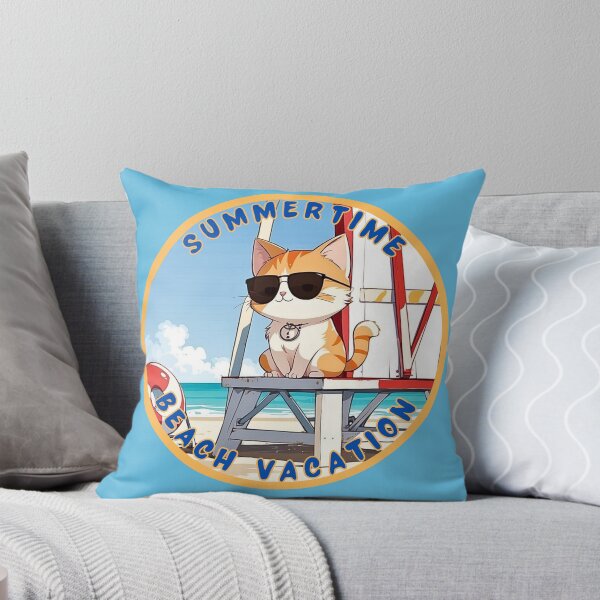 Item preview, Cute Cat on a Summertime Beach Vacation designed and sold by Jim Stephens.