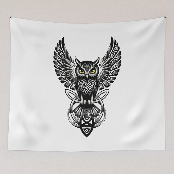 Item preview, Tribal Celtic Owl designed and sold by Angry Swan Designs.