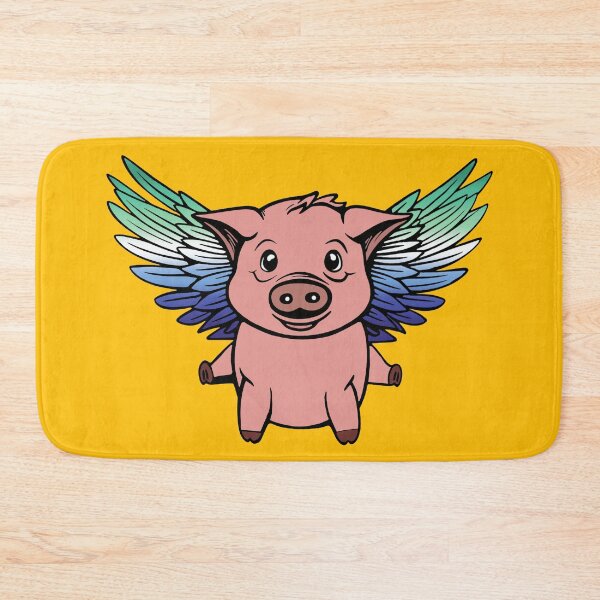 Item preview, Cute Gay MLM Flying Pig with Pride Flag Wings, Kawaii MLM Flying Pig Design designed and sold by Travelslightly.