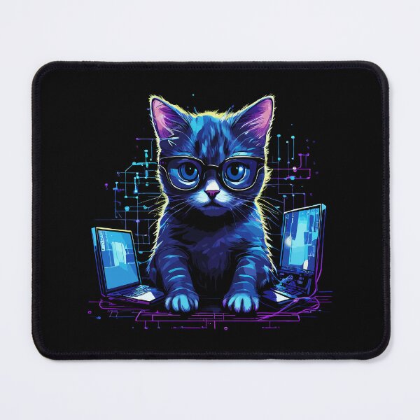 Item preview, IT Kitten with glassses and computers designed and sold by lawsonlee.