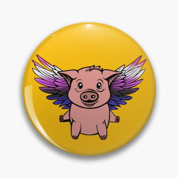 Item preview, Cute Genderfluid Flying Pig with Pride Flag Wings, Kawaii Genderfluid Flying Pig Design designed and sold by Travelslightly.