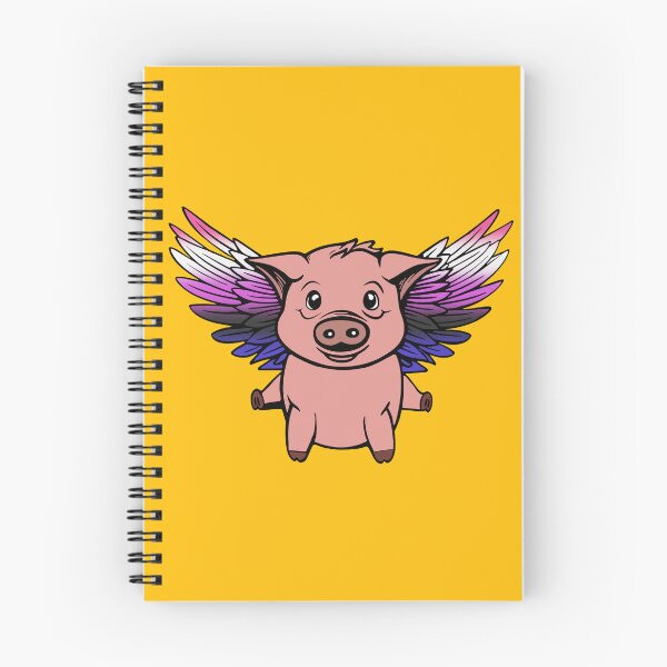 Item preview, Cute Genderfluid Flying Pig with Pride Flag Wings, Kawaii Genderfluid Flying Pig Design designed and sold by Travelslightly.