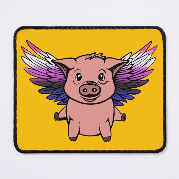 Item preview, Cute Genderfluid Flying Pig with Pride Flag Wings, Kawaii Genderfluid Flying Pig Design designed and sold by Travelslightly.