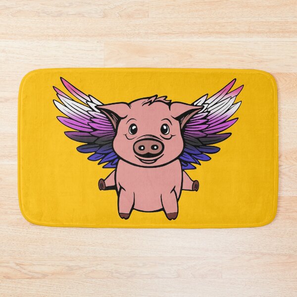 Item preview, Cute Genderfluid Flying Pig with Pride Flag Wings, Kawaii Genderfluid Flying Pig Design designed and sold by Travelslightly.