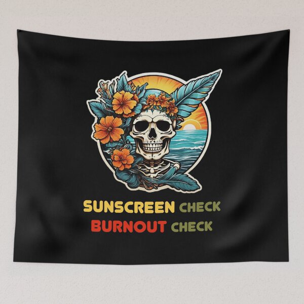 Item preview, Workaholic Person on a Beach - Sunscreen and Burnout designed and sold by Ridiculam Toga.
