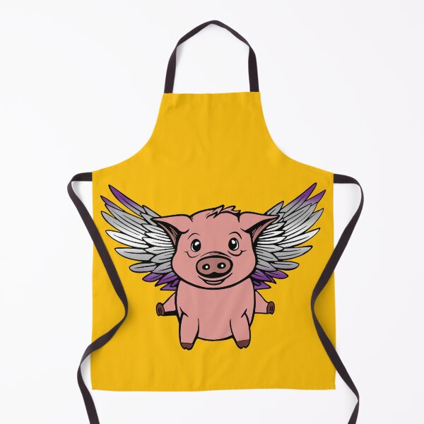 Item preview, Cute Graysexual Flying Pig with Pride Flag Wings, Kawaii Greysexual Flying Pig Design designed and sold by Travelslightly.