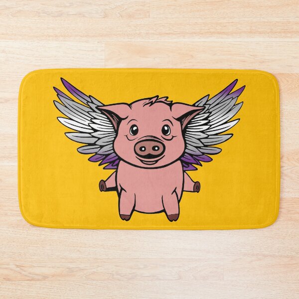 Item preview, Cute Graysexual Flying Pig with Pride Flag Wings, Kawaii Greysexual Flying Pig Design designed and sold by Travelslightly.