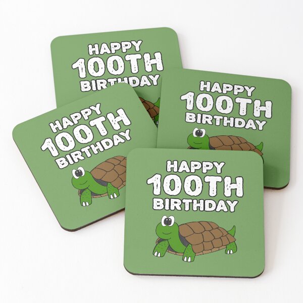 Item preview, Tortoise Happy 100th Birthday Funny designed and sold by doodlerob.