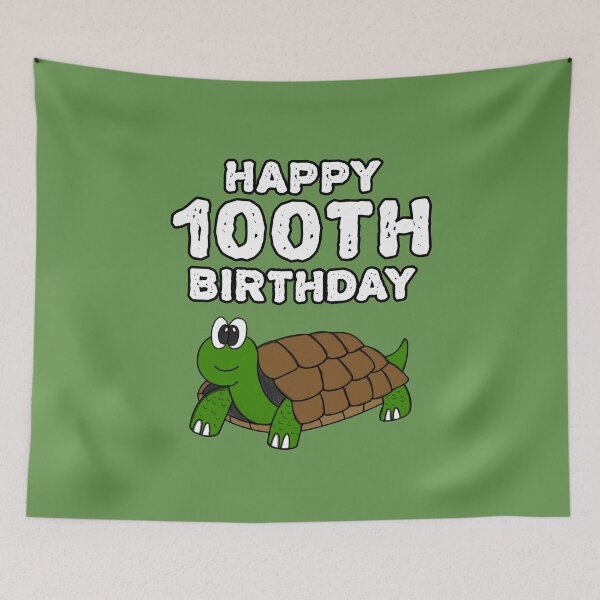 Item preview, Tortoise Happy 100th Birthday Funny designed and sold by doodlerob.