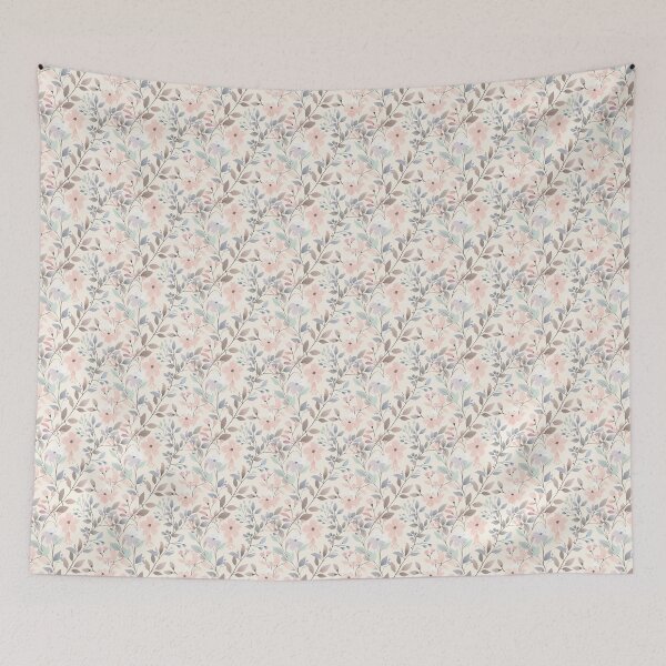 Item preview, Seamless pattern inspired by nature using pastel colors designed and sold by wildpiksel.