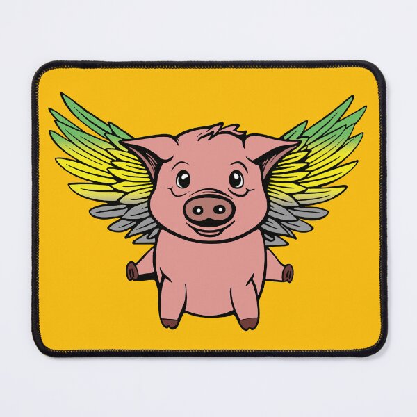 Item preview, Cute Lithromantic Flying Pig with Pride Flag Wings, Kawaii Lithromantic Flying Pig Design designed and sold by Travelslightly.