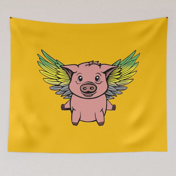 Item preview, Cute Lithromantic Flying Pig with Pride Flag Wings, Kawaii Lithromantic Flying Pig Design designed and sold by Travelslightly.