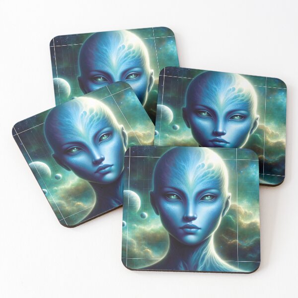 Item preview, One of the Million Worlds - Blue Alien Woman designed and sold by FriskyLemur.