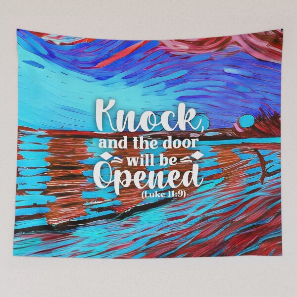 Item preview, Bible Verses About Healing - Luke 11:9 - Preppy Abstract Beach Painting designed and sold by SpartanDStore.
