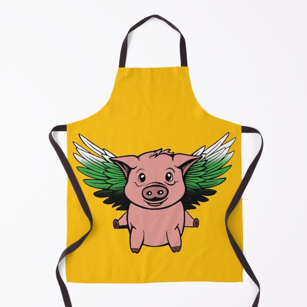 Item preview, Cute Neutrois Flying Pig with Pride Flag Wings, Kawaii Neurois Flying Pig Design designed and sold by Travelslightly.