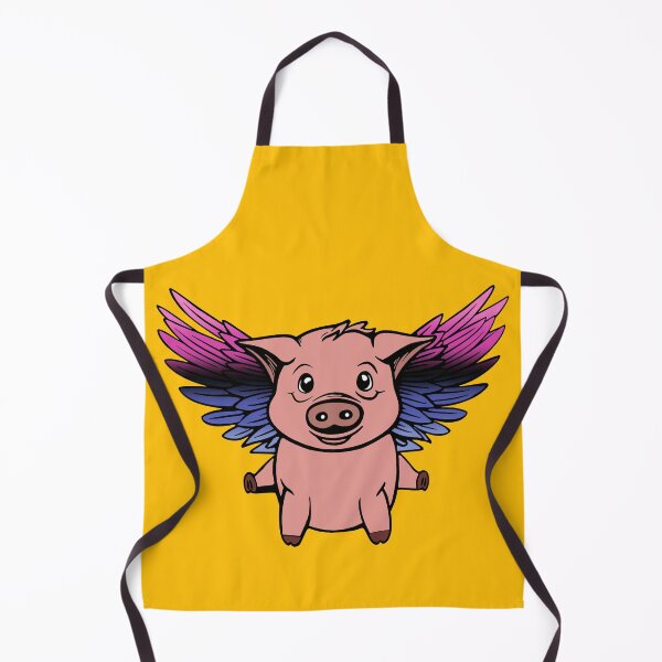 Item preview, Cute Omnisexual Flying Pig with Pride Flag Wings, Kawaii Omni Flying Pig Design designed and sold by Travelslightly.