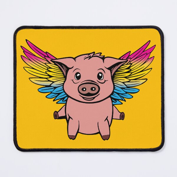 Item preview, Cute Pansexual Flying Pig with Pride Flag Wings, Kawaii Pan Flying Pig Design designed and sold by Travelslightly.