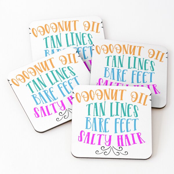 Item preview, Coconut oil tan lines bare feet salty hair designed and sold by DesignCosmos.