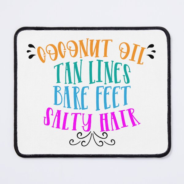 Item preview, Coconut oil tan lines bare feet salty hair designed and sold by DesignCosmos.